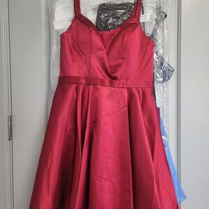 Abby Paris by Lucci Lu Short Dress 94050 Wine Size 6